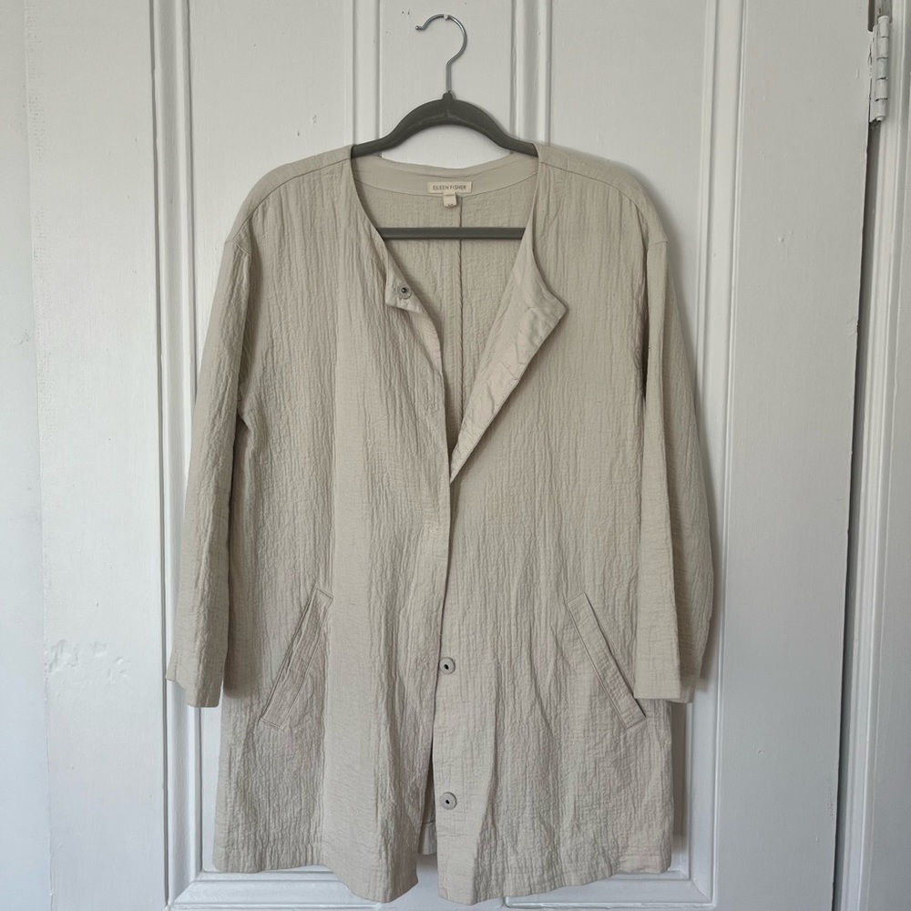 Ecru Linen Eileen Fisher Jacket